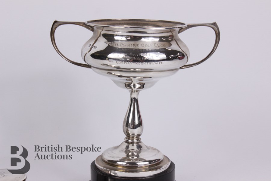 Silver Ink Stand and Twin-Handled Trophy - Image 3 of 8
