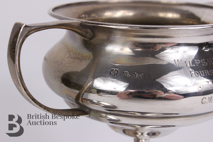 Silver Ink Stand and Twin-Handled Trophy - Image 5 of 8