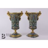 French 19th Century Ormolu and Cloisonné Vases