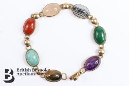 9ct Gold and Semi-Precious Bracelet