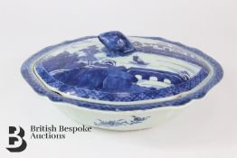 Blue and White Chinese Tureen and Cover