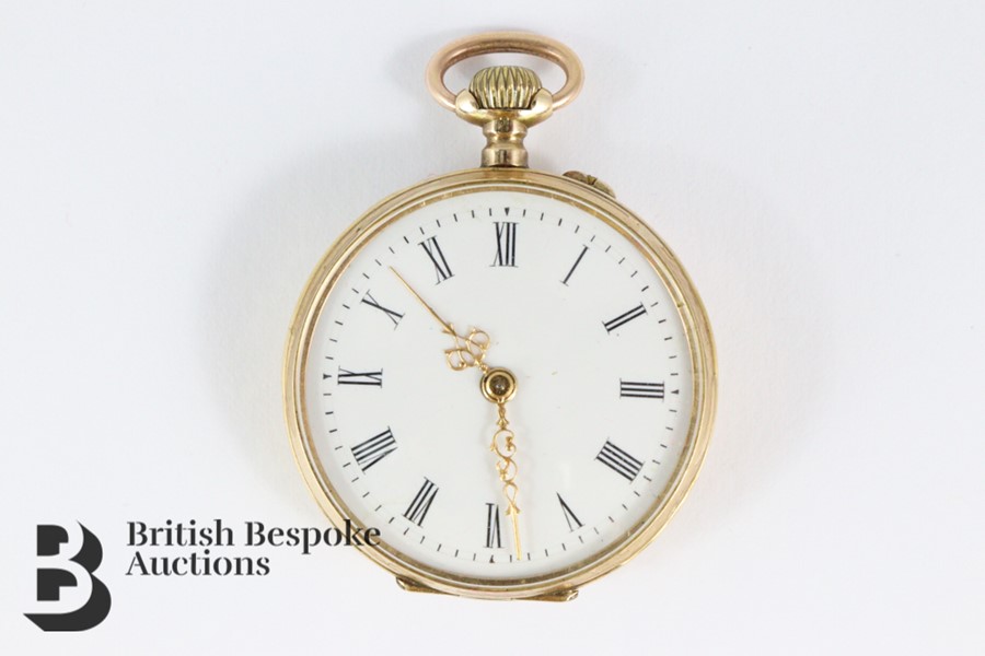 14ct Yellow Gold Ladies Pocket Watch