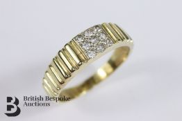 Yellow Gold and Diamond Cluster Ring