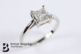 18ct White Gold Princess-Cut Diamond Ring