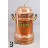 Impressive Copper and Brass Tea Urn