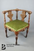 19th Century Oak Corner Chair