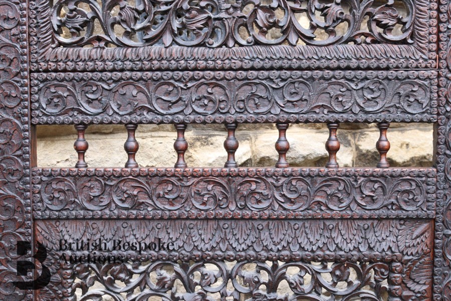 South Asian Five Panel Room Screen - Image 10 of 16