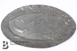 Early 20th Century Oval Pewter Platter