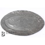 Early 20th Century Oval Pewter Platter