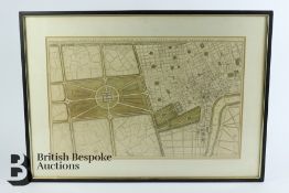 John Gwynne 18th Century Map of Hyde Park the City and Liberties