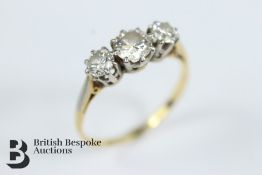 18ct Yellow Gold Three Stone Diamond Ring