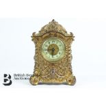 Ornate Edwardian Miniature Mantel Clock