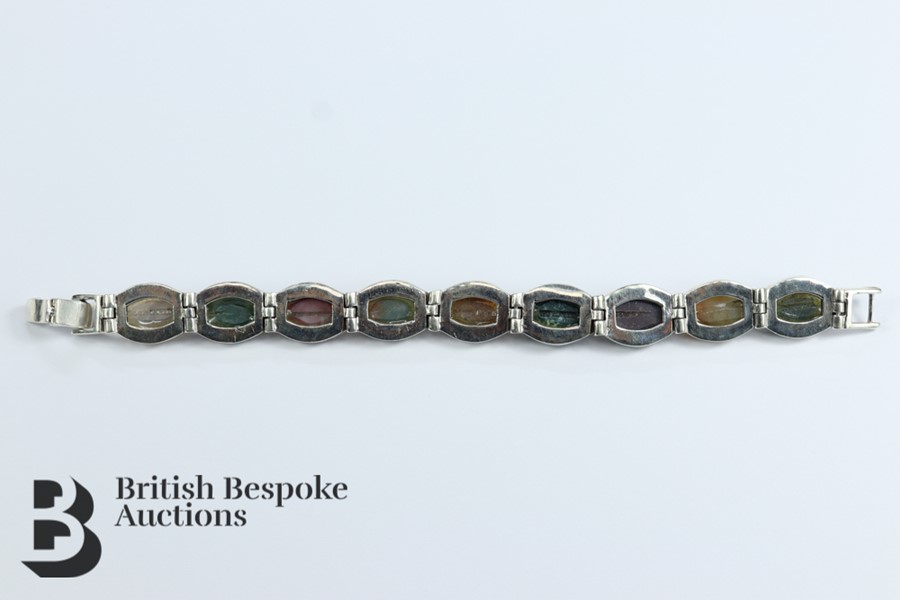 Silver and Agate Bracelet - Image 2 of 5