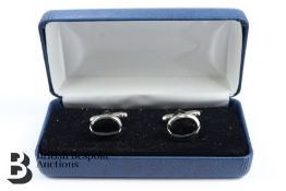 Pair of Silver and Onyx Cufflink's