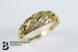 Antique 18ct Yellow Gold Diamond Ring