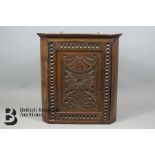 Antique Oak Miniature Corner Cupboard