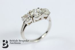 18ct White Gold Three Stone Diamond Ring