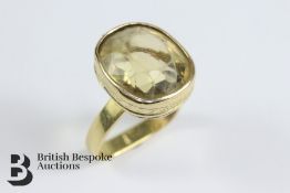 18ct Yellow Gold Citrine Ring