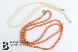 Antique Double Coral Necklace