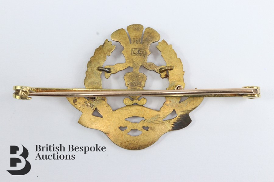 14ct Gold Regimental Pin Badge - Image 3 of 3