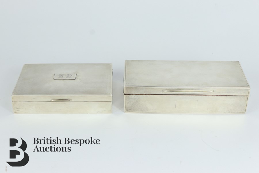 Two Silver Cigarette Boxes