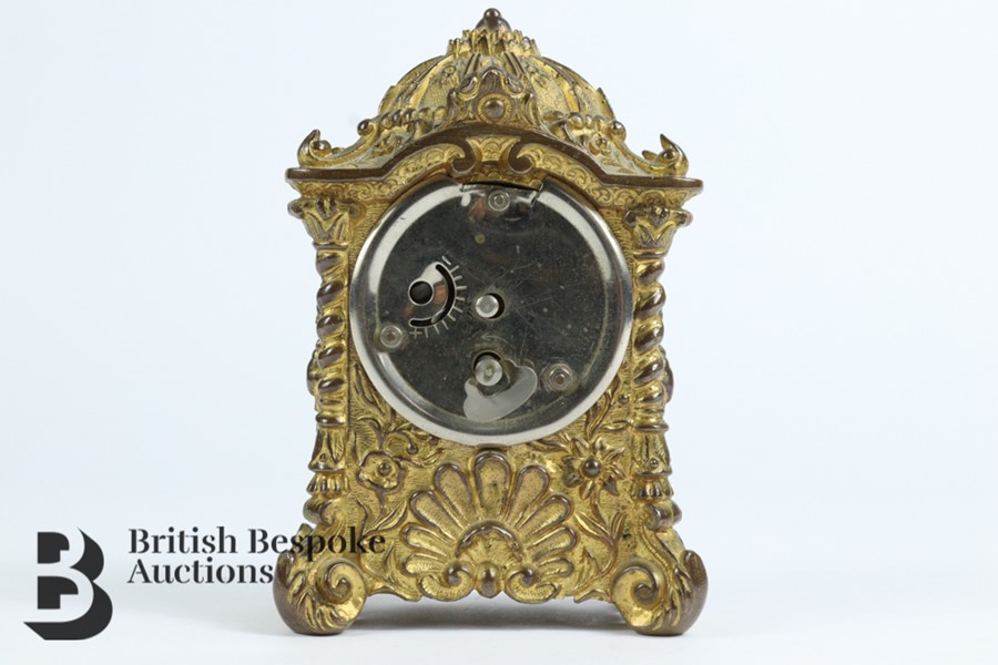 Ornate Edwardian Miniature Mantel Clock - Image 3 of 4