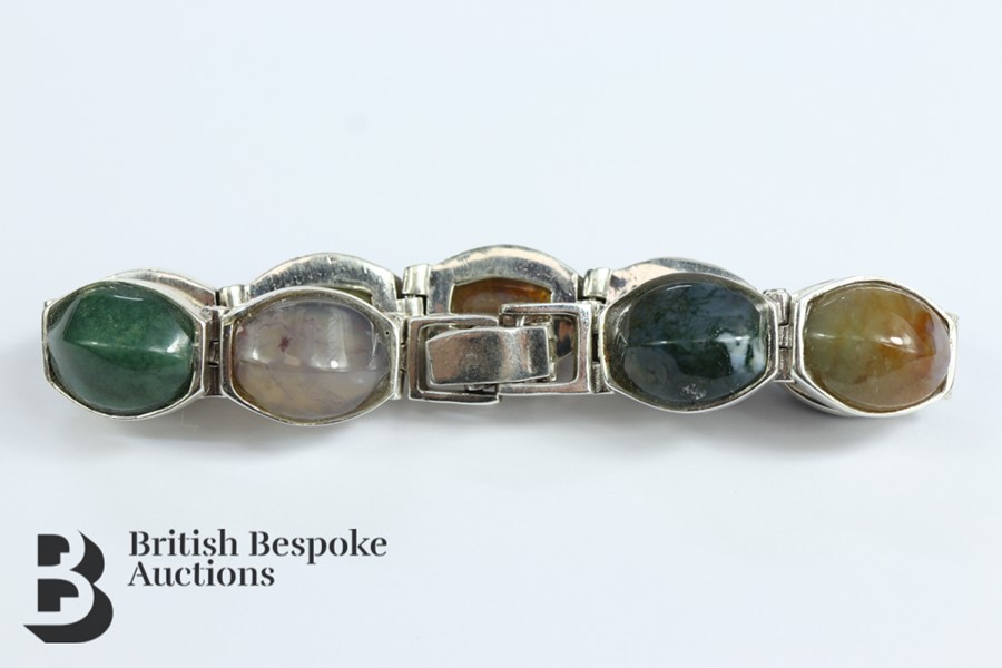 Silver and Agate Bracelet - Image 5 of 5