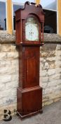 19th Century Derbyshire Mahogany Long Case Clock