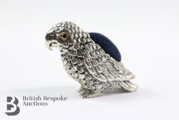 Silver Parrot Pincushion