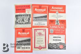 6 Arsenal Football Programmes 1948 to 1953