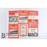 6 Arsenal Football Programmes 1948 to 1953