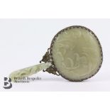 Chinese White Jade Hand Mirror