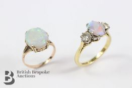 18ct Opal and Diamond Ring