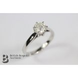 An 18ct White Gold Single Stone Diamond Ring