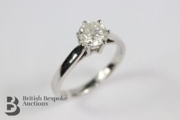 An 18ct White Gold Single Stone Diamond Ring