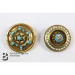 Victorian 14ct and Turquoise Brooches