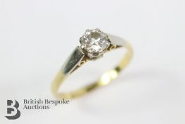 18ct Gold Solitaire Diamond Ring