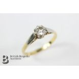 18ct Gold Solitaire Diamond Ring