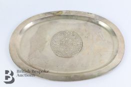 Oval Mexican Silver Tray