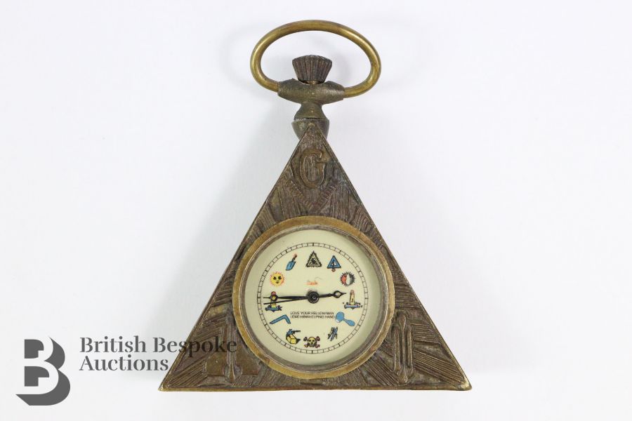 Self-Wind Brass-Cased Pocket Watch