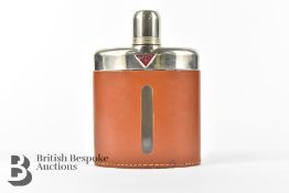 Alvis Sports Cars Glass Travelling Drinks Hip Flask