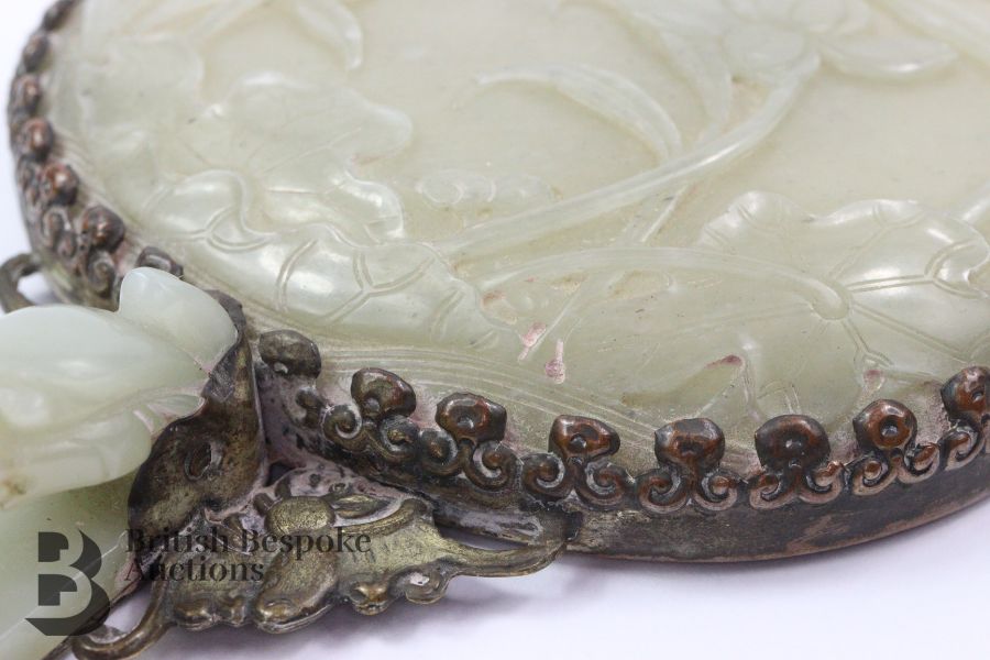 Chinese White Jade Hand Mirror - Image 10 of 13