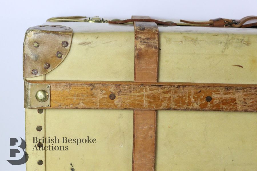 Vintage Steamer Travel Trunk - Image 8 of 17