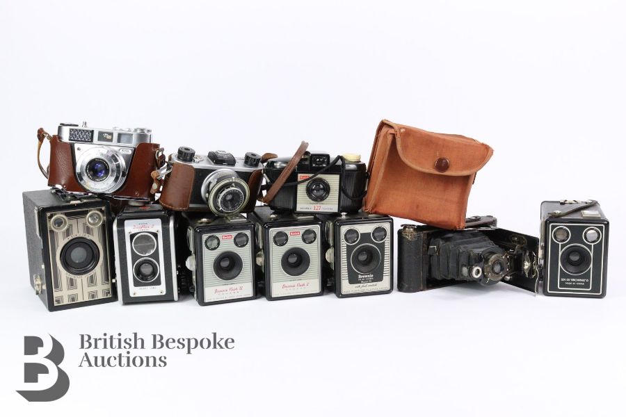 Quantity of Vintage Kodak Box Cameras