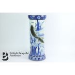 Blue and White Umbrella Stand