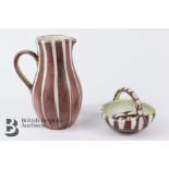 Bourne Denby Hazelwood Pitcher and Trinket Dish