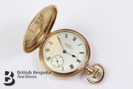 10ct Gold Plated Waltham Preston's Limited Full Hunter