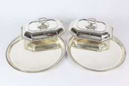 Pair of Victorian Silver Plate Entrée Dishes