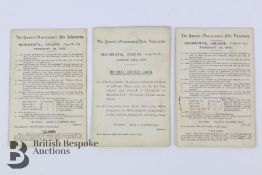 1877/78 The Queen's (Westminster) Rifle Volunteers Regimental Order Cards