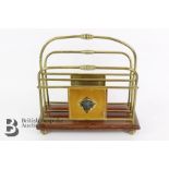 Edwardian Brass Magazine Rack